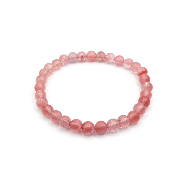 Браслет Халцедон розовый шар 6 мм