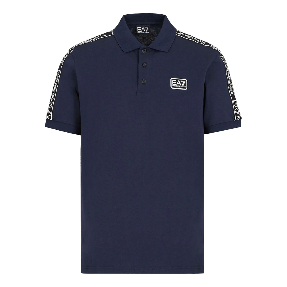 Мужское теннисное поло EA7 Train Logo Series Tape Polo Men - Blue, Green