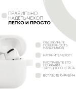 Чехол КАРТОФАН для Apple AirPods Pro (арт. AIRPRO-SLIM-SILICON-01-WHITE)