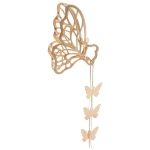 Заколка - краб для волос со стразами на блистере «ДЕ Палма», бабочка, цвет золото и серебро, 11*3см (пакет с подвесом)