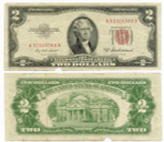 Банкнота США 2 доллара 1953A A 52326583 A. VG