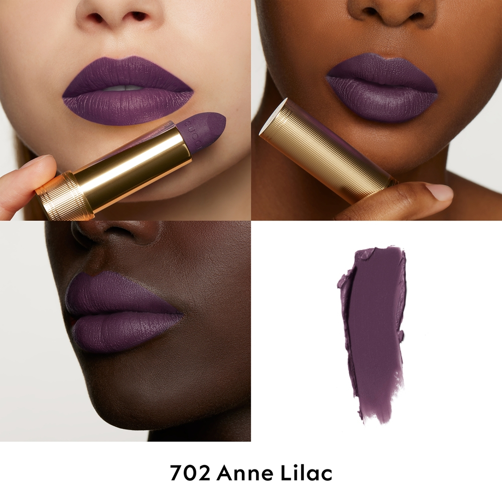 Gucci Gucci Beauty Rouge a Levres Matte Lipstick - Матовая помада оттенок 702 Anne Lilac, 3 g