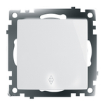 Переключатель 1-клавишный (механизм), STEKKER GLS10-7105-01, 250V, 10А, серия Катрин, белый 39572