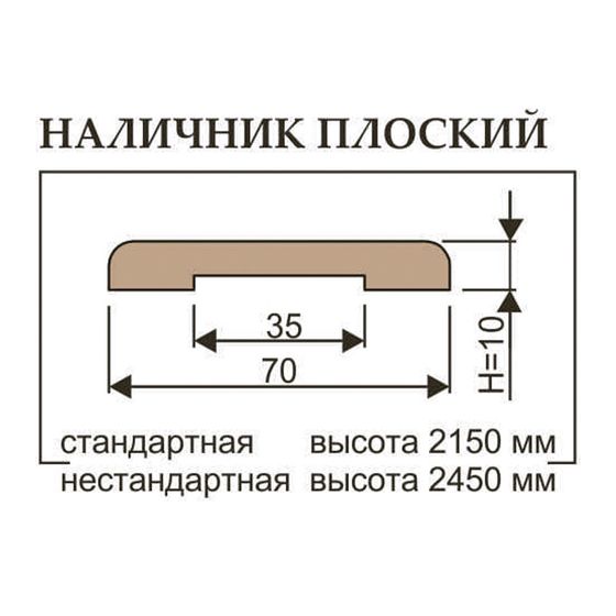 Купить Наличник плоский прибивной массив ольхи Ока