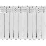 Радиатор алюминиевый ROMMER Optima 500 - 10 секций (подключение боковое, цвет белый)