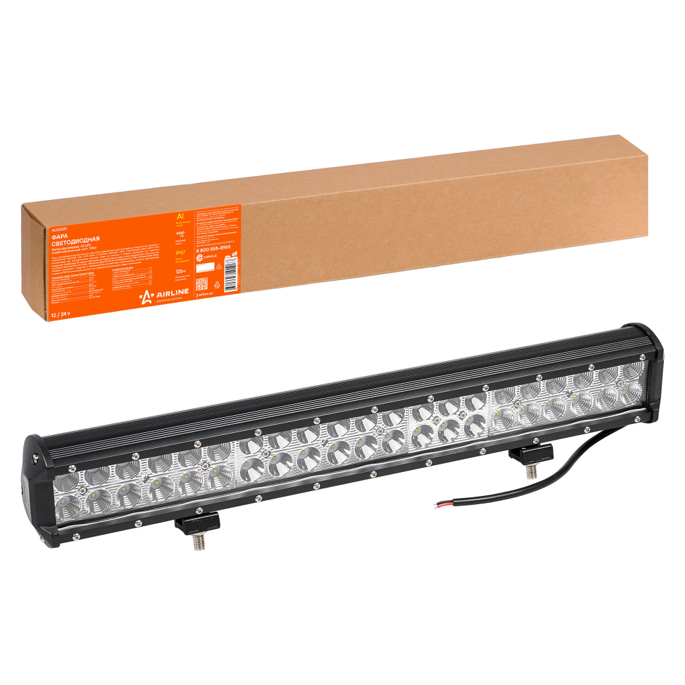 Фара светодиодная Airline (балка) двухрядная 42 LED комбинир. свет 126W (505 х 78 х 65) 12/24V