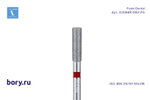 Бор алмазный красный Frank Dental типа FG - D.836KR.018.F.FG