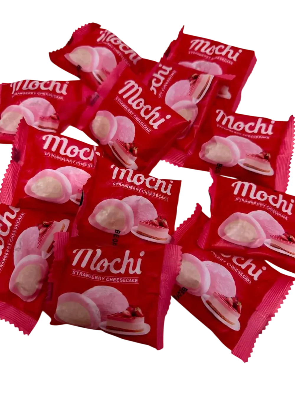 Моти десерт с кремом со вкусом чизкейка с клубникой, 180гр.