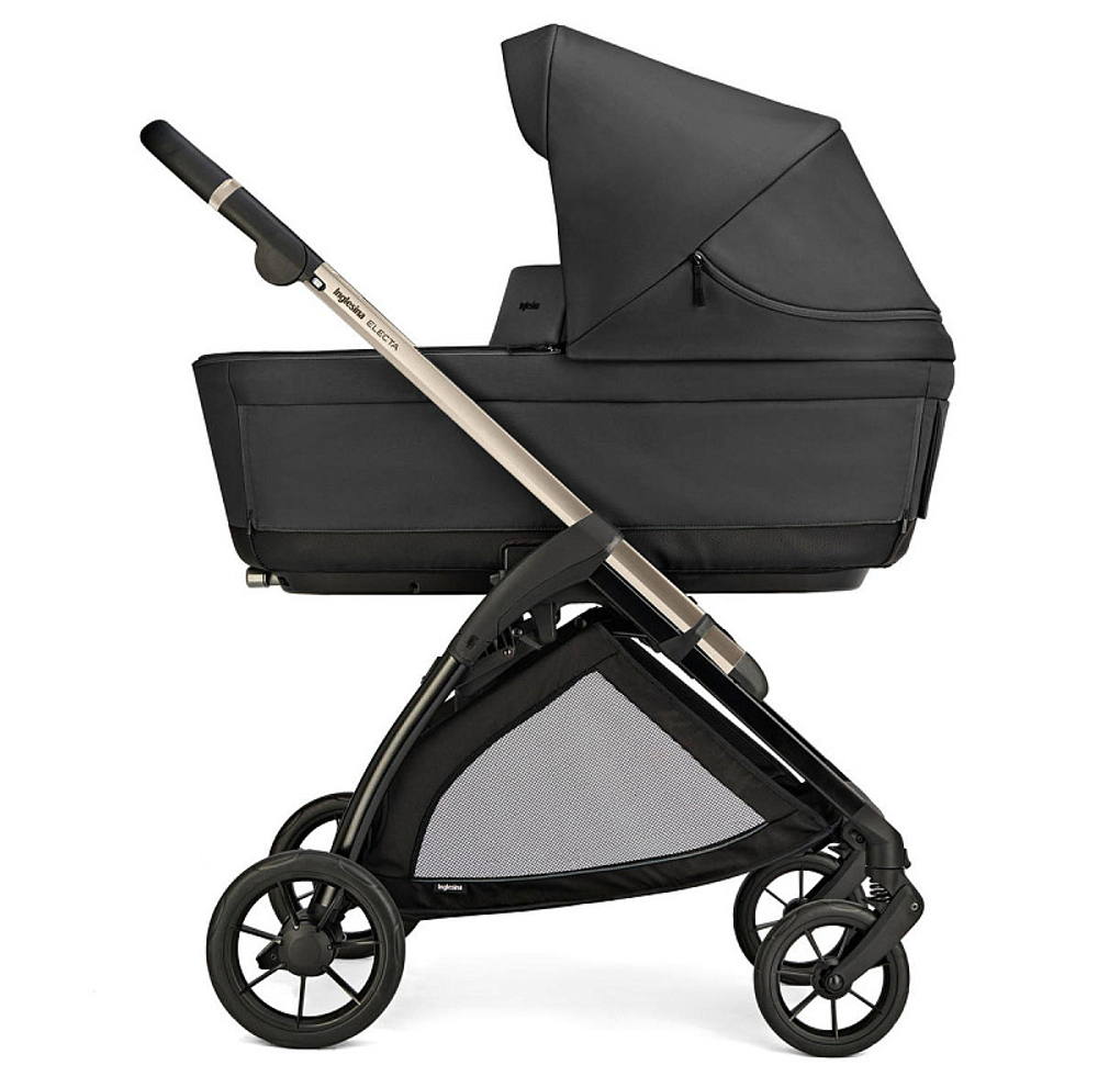 Коляска 3 в 1 Inglesina Electa System Quattro DRW 2025 с подставкой под люльку Upper Black