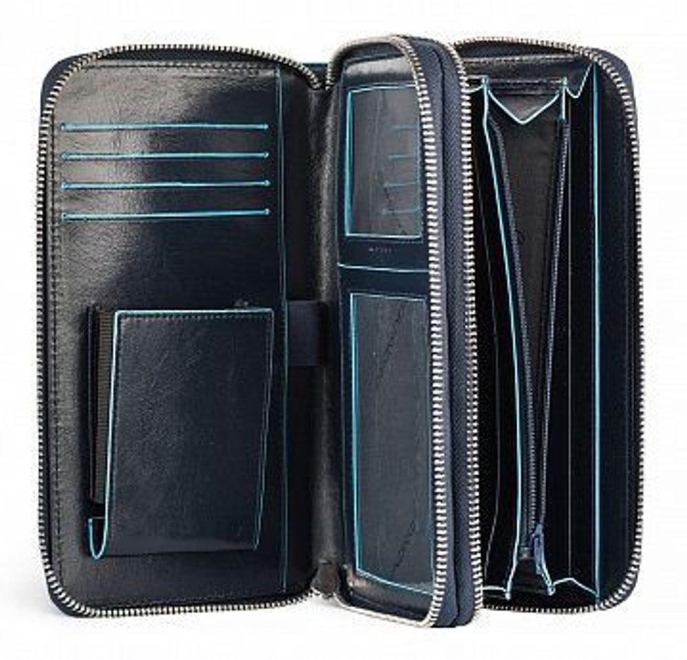Мультипортмоне Piquadro Blue Square синий кожа (AS467B2/BLU2)
