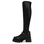 STEVE MADDEN PU Over the knee Boots 6.6cm Women"s Black