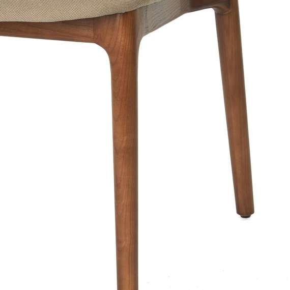 Стул Lando, орех с коричневой обивкой
