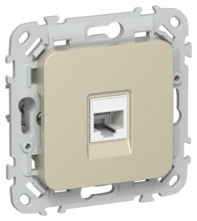 FLITE Розетка компьютерная RJ45 категория 5Е UTP РК5е-1-0-ФлШ шампань IEK