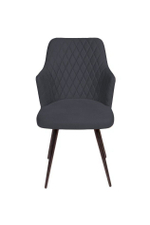 Стул поворотный на 90 градусов, функция возврата, антишум Hunt ромб, бархат 03 / чёрный конус