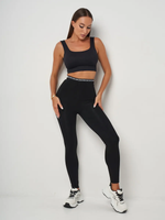 Леггинсы с мехом на резинке теплые бесшовные