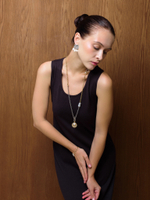 Колье "Coin segments pearl" Bicolor