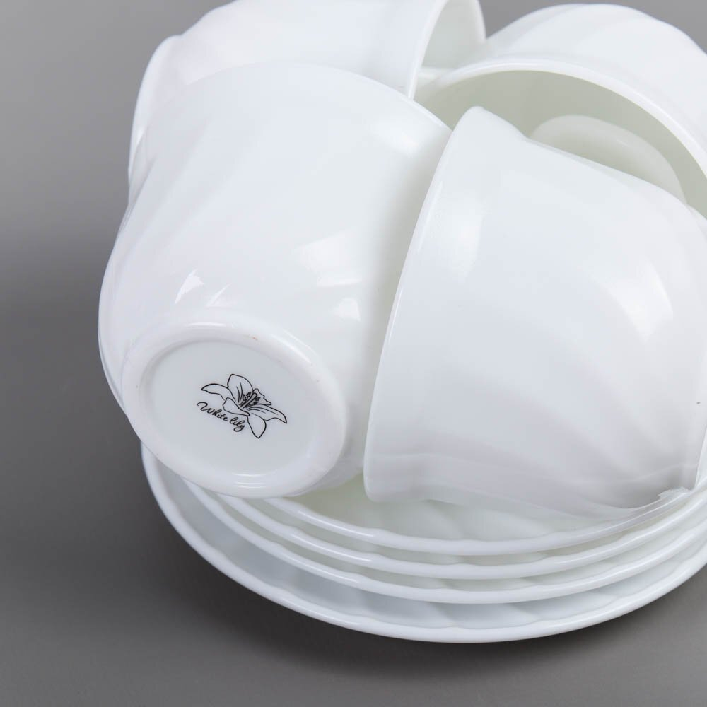 Чайная пара 200 мл белая ПРОМО АКЦИЯ / XWB190HP55-6E (WHITE) /уп 8/