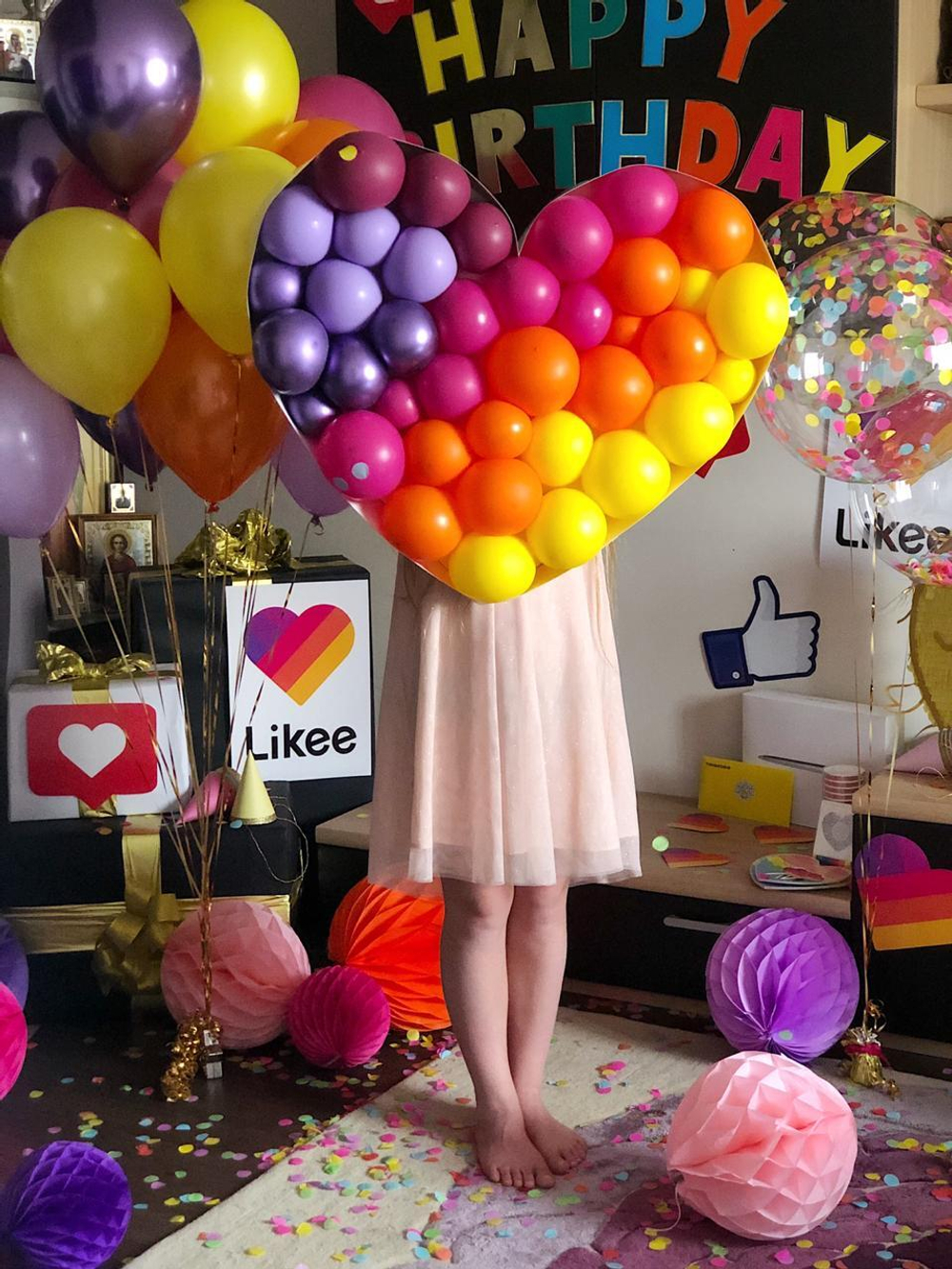 Сердце из шаров "Likee Party"