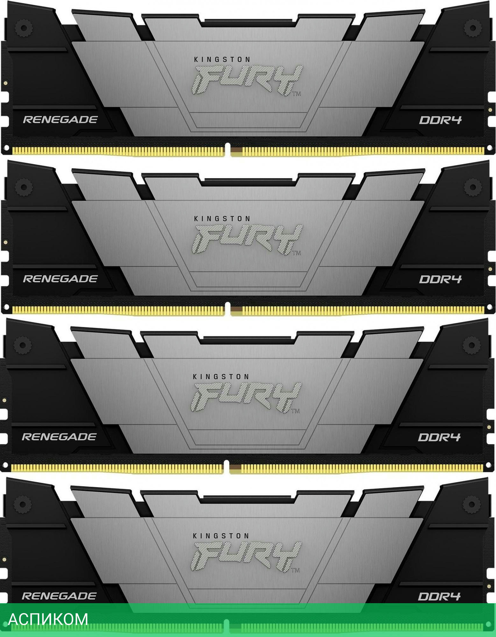 Оперативная память Kingston Fury Renegade RTL Gaming DDR4 4x16GB (KF436C16RB12K4/64)