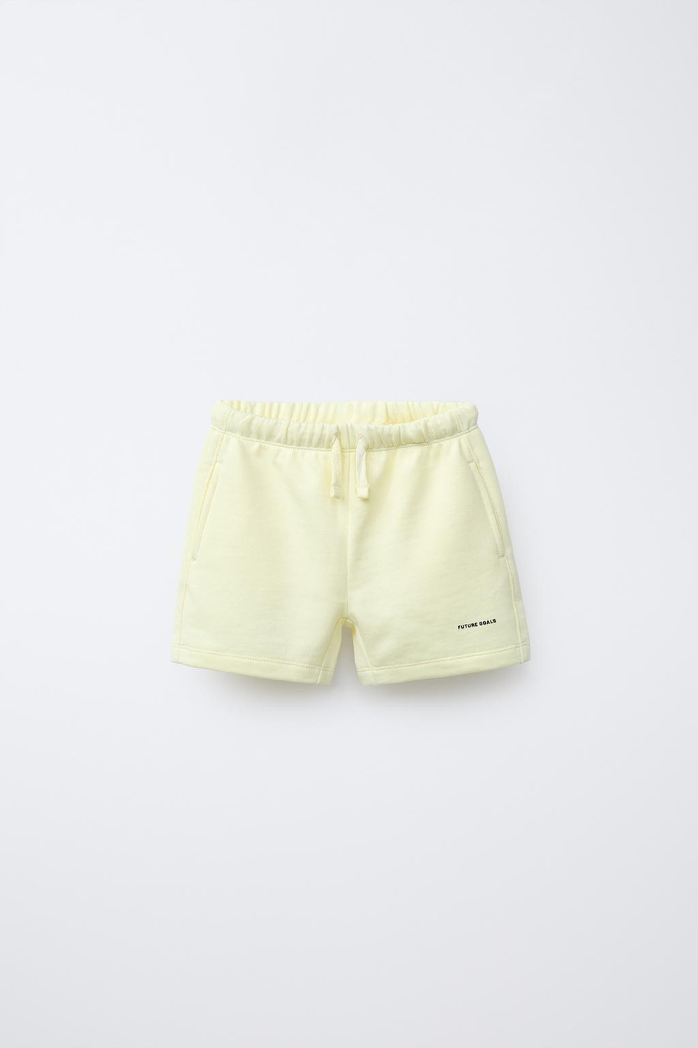 ZARA ШОРТЫ С НАДПИСЬЮ, ЖЕЛТЫЙ