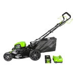 Аккумуляторная газонокосилка Greenworks GD80LM46SPK4 80V 80В самоходная (1 x 4 Ач, ЗУ) нож 46 см, 2501007UB
