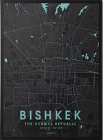 Постер Bishkek map (orange)