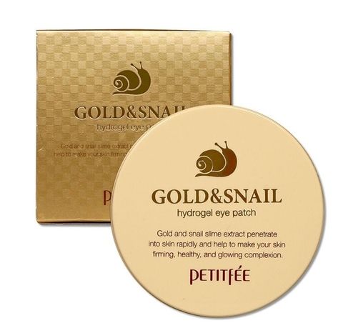 PETITFEE ПАТЧИ ГИДРОГЕЛЕВЫЕ ДЛЯ ГЛАЗ С МУЦИНОМ УЛИТКИ GOLD & SNAIL HYDRO GEL EYE PATCH, 60 PCS