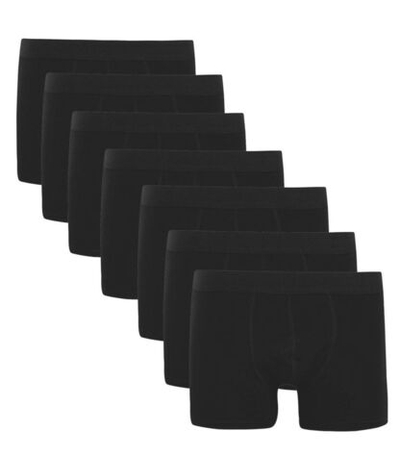 Набор из 7 черных трусов-боксеров (Размер: L) (Цвет: черный)