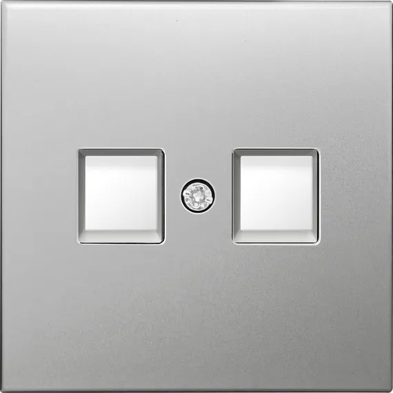 Donel R98 METAL благородная сталь Накладка для розетки RJ45, 2-я, серия DA
