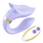 Сиреневый вибромассажер для пар с пультом ДУ Silicone Toys Fox Lilac USK-GZ01