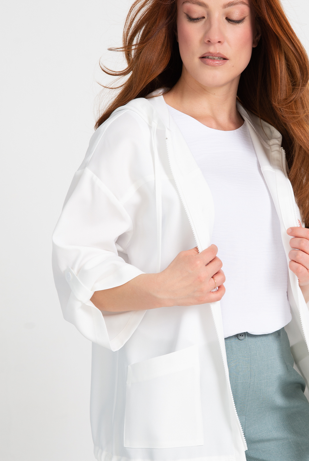 Жакет женский 4769з, бело-молочный #479БМ044769з