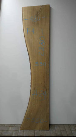 Дуб 228 см (Д) × 33/55 см (Ш) × 4 см (Т)