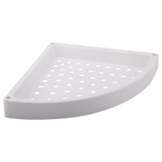 331-1 Полка угловая 1-ярусная (пластик, белый) РОТАТО  (20/1шт)