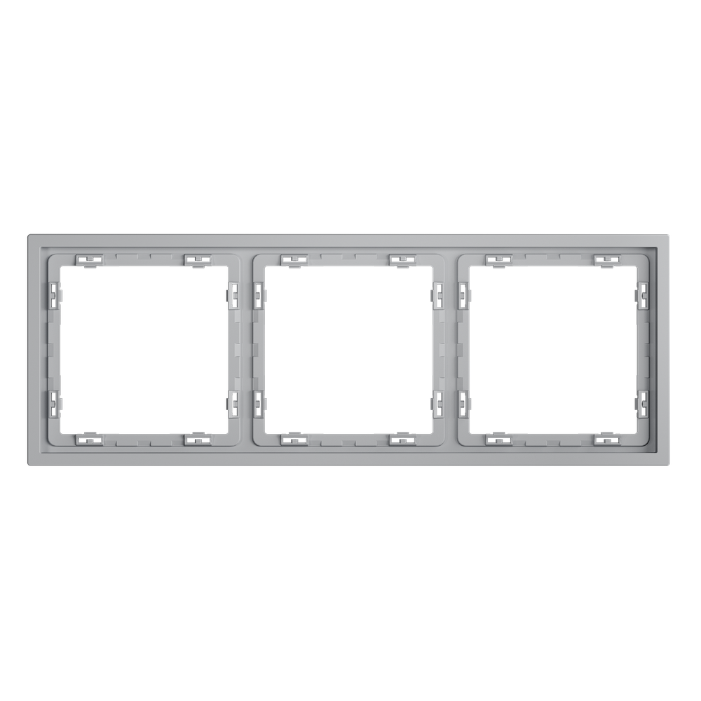 Рамка пластиковая VOLTUM S70 на 3 поста, (серый)
