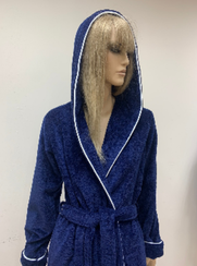Халат женский c капюшоном HELEN Синий