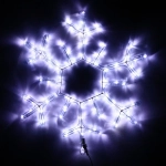 Фигура светодиодная, дюралайт, 55 см,»Снежинка», Белый (мерцание)