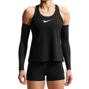 Женский топ теннисный Nike Pro Dri-Fit Elastika 2 Tank - black/white/metallic silver