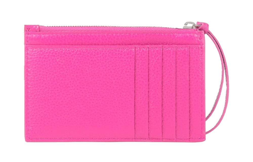 Balenciaga Neo Classic Cow Leather Coin Purse, Card Holder Women"s Bright Pink