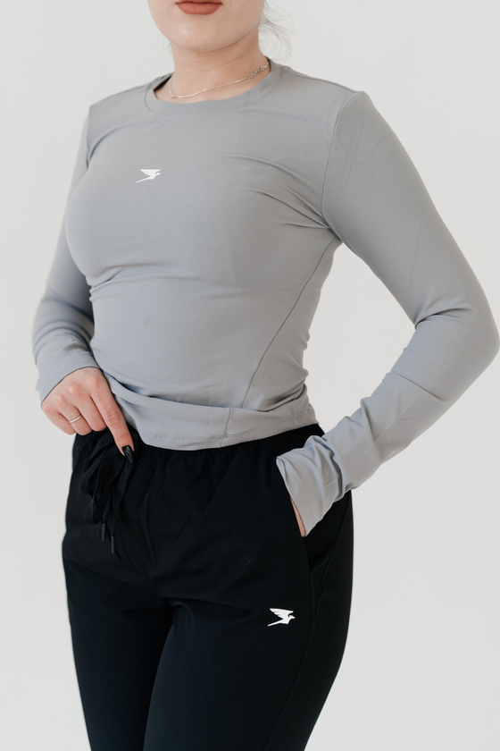 ЛОНГСЛИВ FOLD (серо-голубой)