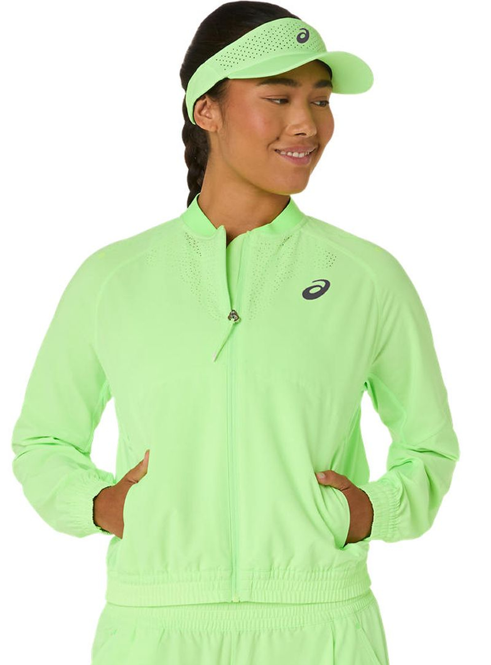 Женская теннисная куртка Asics Match - illuminate green