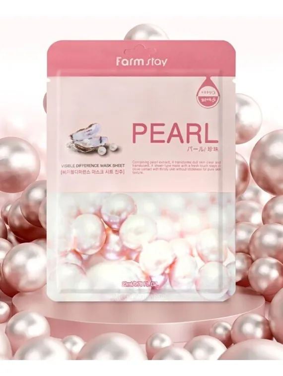 Тканевая маска с экстрактом жемчуга Farmstay, 23 мл