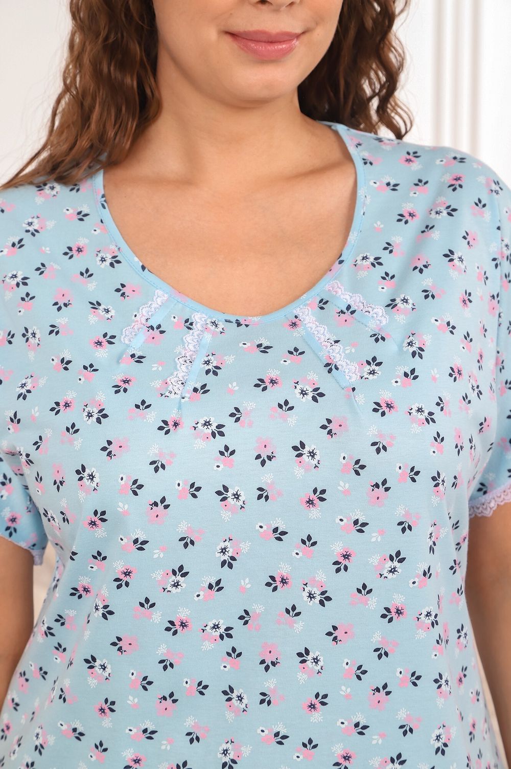 Ночная сорочка Забава Виотекс ГОЛУБОЙ