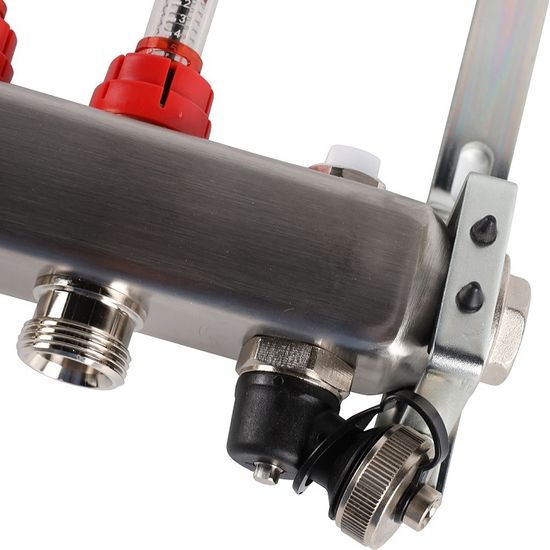Коллектор Rommer 1"x3/4" на 9 контуров с расходомерами и запорными клапанами RMS-1201-000009