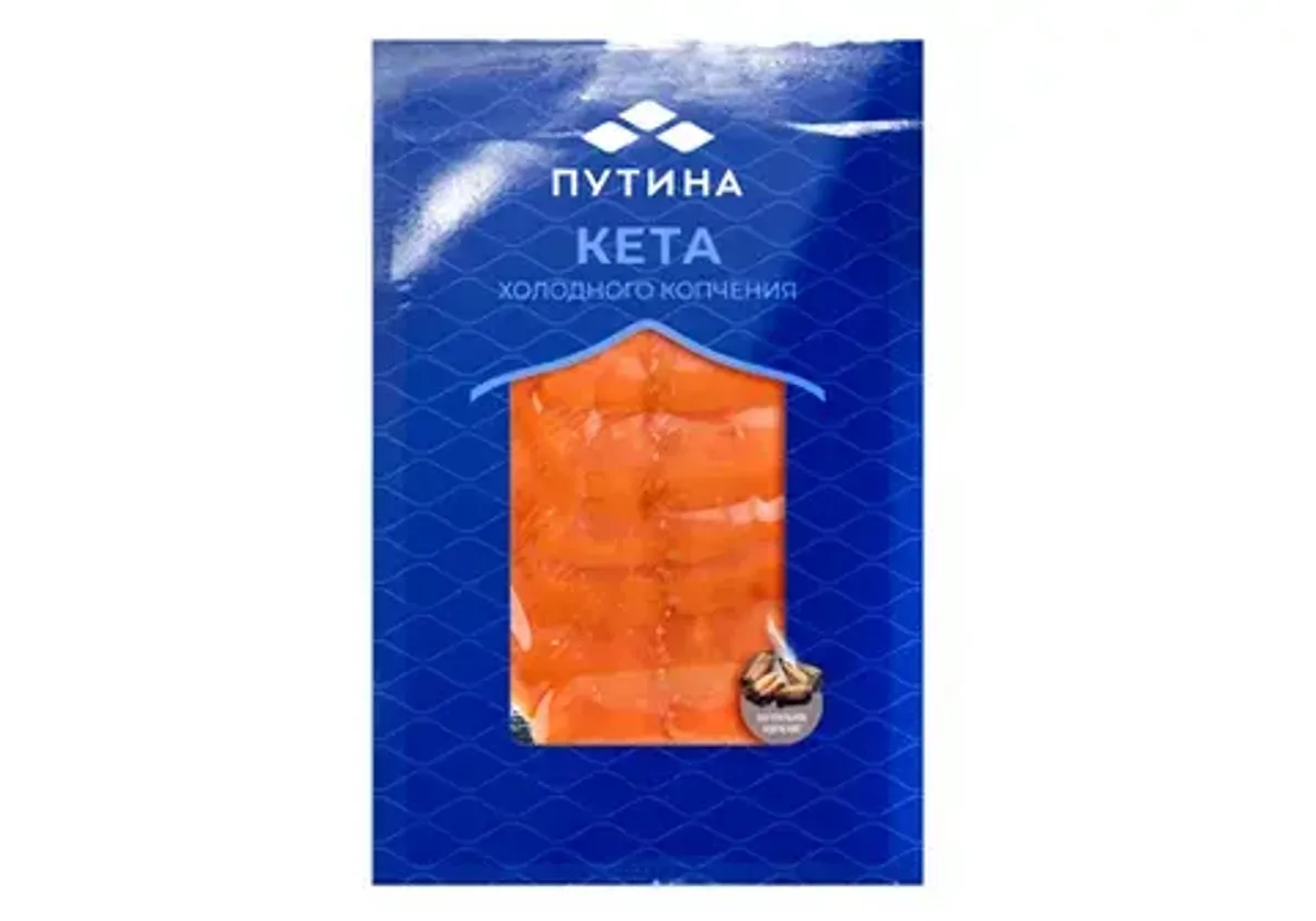 Кета холодного копчения нарезка ПУТИНА, 100г