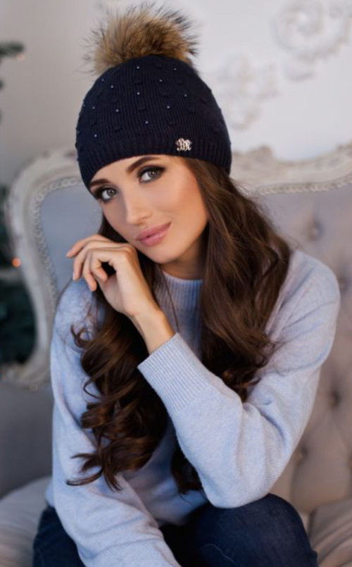 Шапка с бубоном Braxton