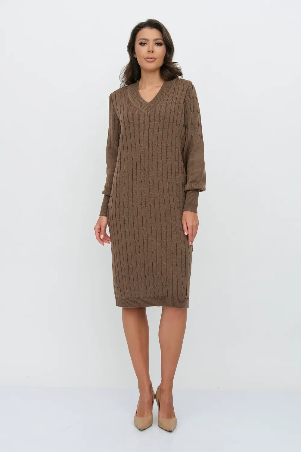 Платье М 2991/кофе