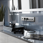 Накладка для розетки HDMI (глянцевый никель)