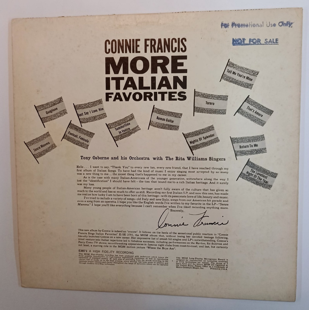 Connie Francis More Italian Favorites (US 1960)