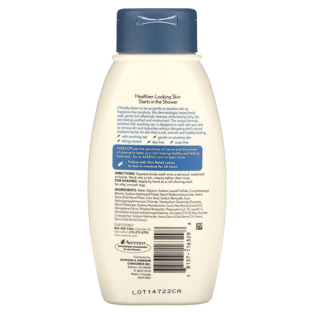 Aveeno, Skin Relief, гель для душа с мягким ароматом, питательный кокос, 354 мл (12 жидк. Унций)
