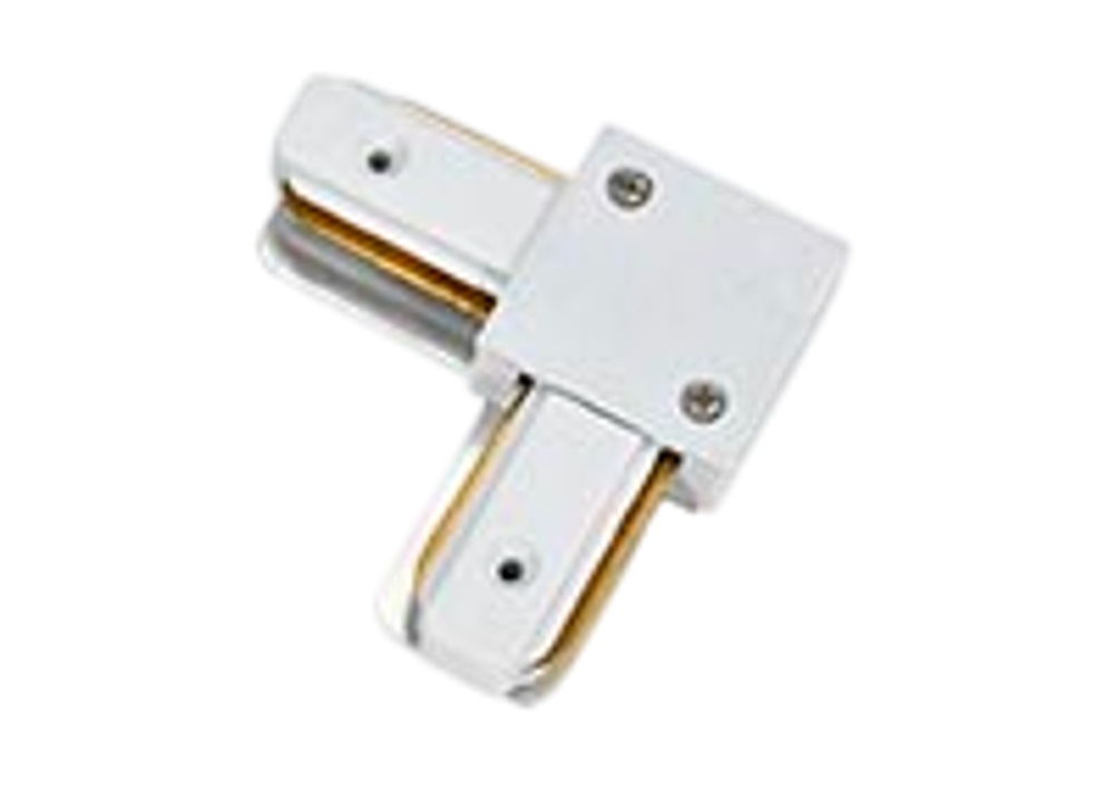 Однофазный коннектор 220V L-образный, белый, 69*69 мм, 100 шт/кор